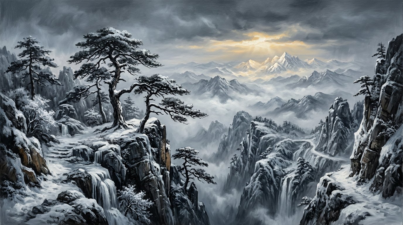 寒冬松柏与破晓（意象：驳回之后的坚持）